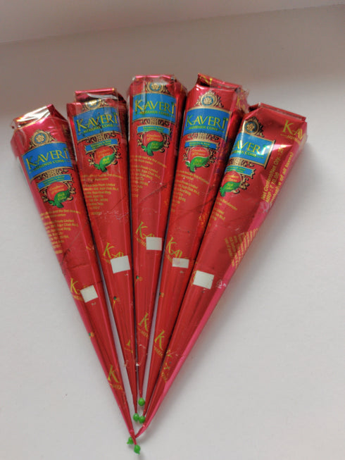 6 Organic Reddish Brown Henna Cones